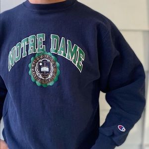 Rare 90s vintage University of Notre Dame crew neck sweatshirt